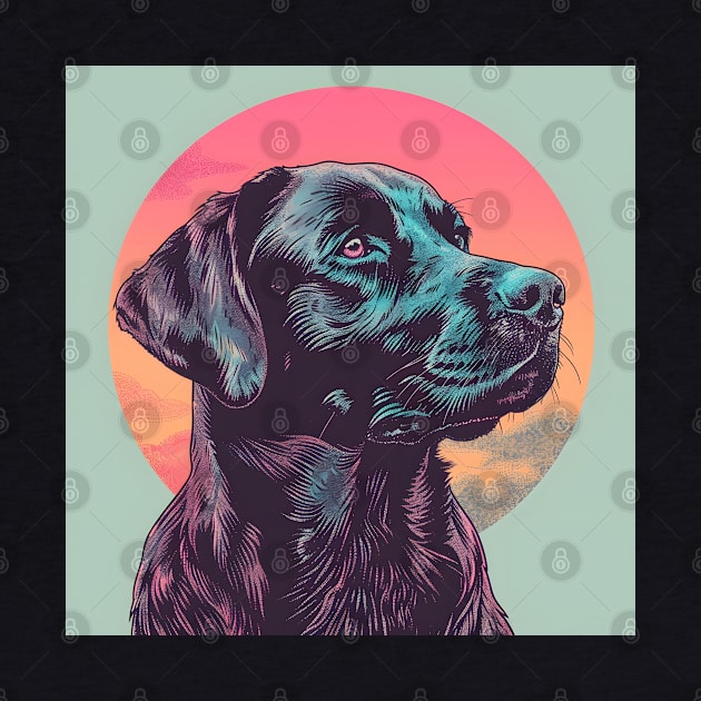 Retro Labrador Retriever: Pastel Pup Revival by NatashaCuteShop